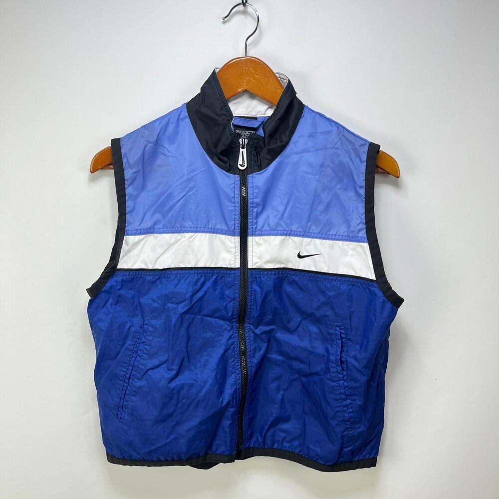 Vintage 90s Nike Full Zip Vest Windbreaker Womens Medium
